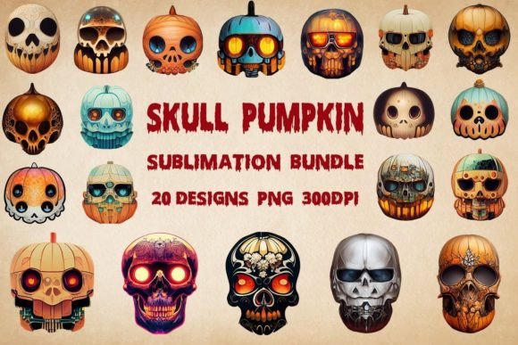 Download Skull Pumpkin Sublimation Bundle - Pumpkin Collection